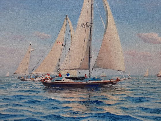 Seascape with Sailboats 32