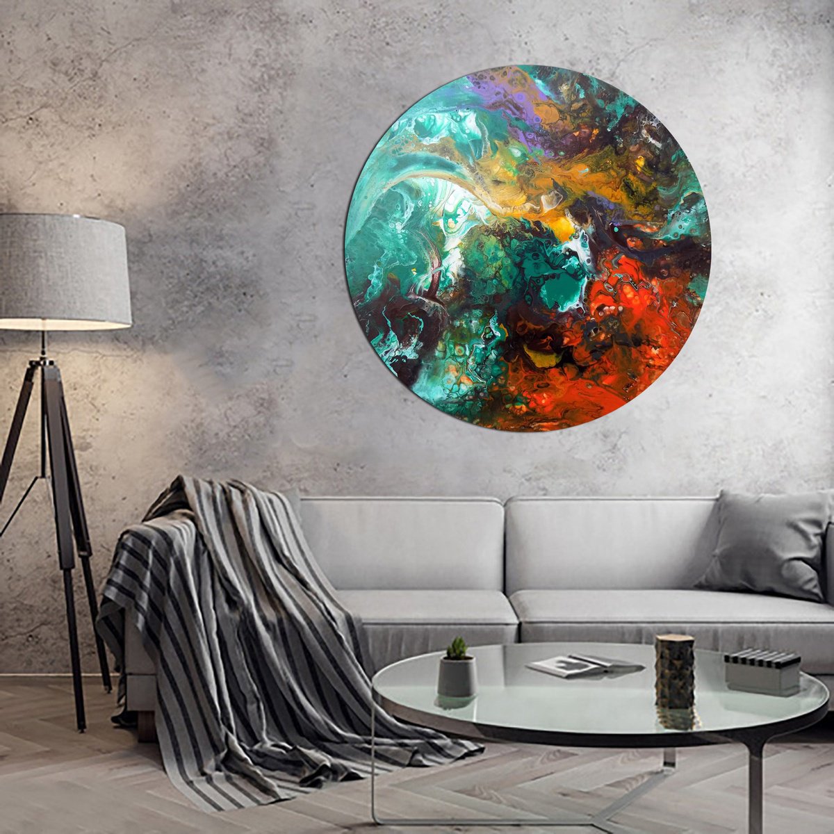 Cosmic Flow By Areti Ampi, 31 X 31, Artwork For Sale On Artfinder