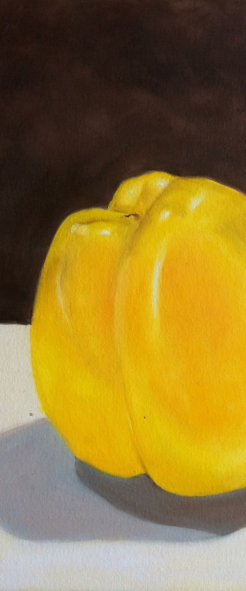 Yellow sweet Pepper. Still life by Ira Whittaker