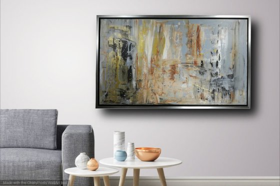 large abstract painting-120x70-cm-framed-title-c425