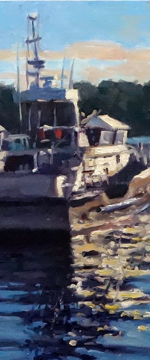 Bass Harbor Fishing Boats by Daniel Brian Fishback