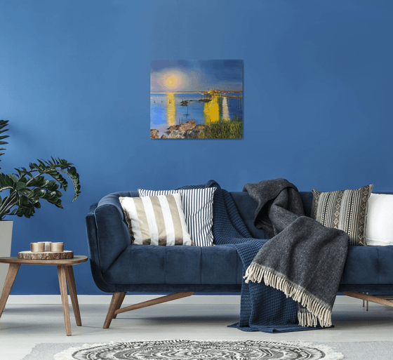 Landscape in the moonlight