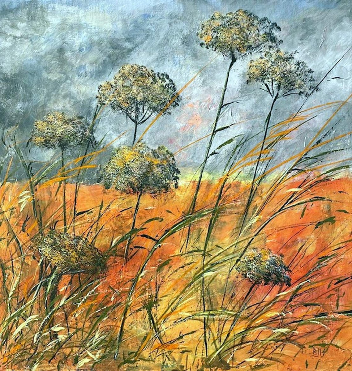 COW PARSLEY IN AUTUMN by BARBARA  HARLOW