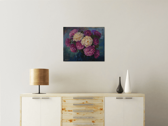 Lush Bouquet Of Peonies painting