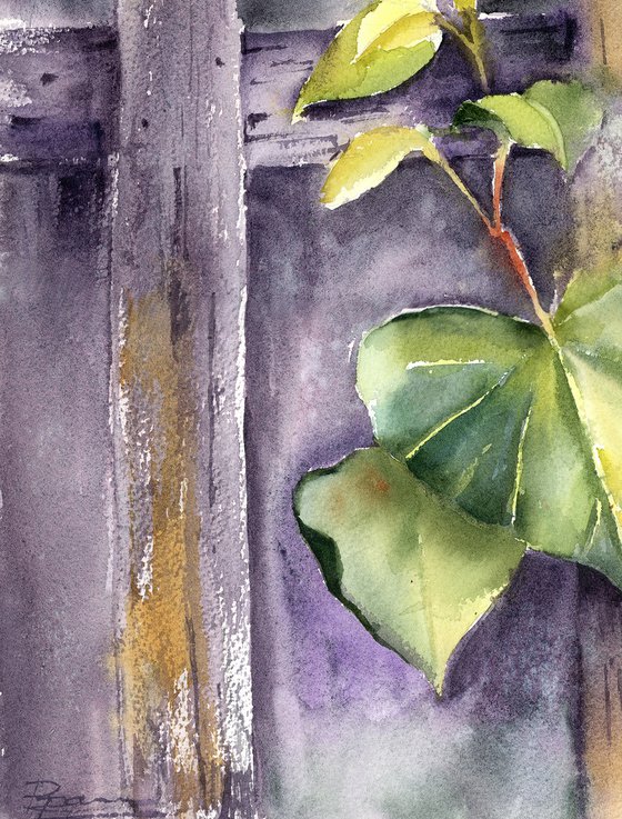 Leaf on the Fence