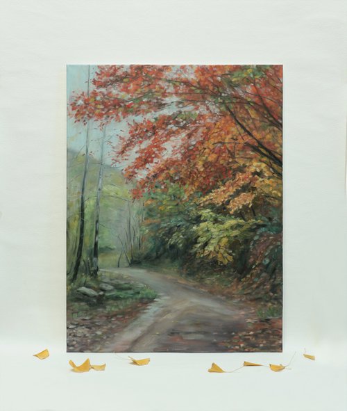 autumn path by Zhao Hui Yang