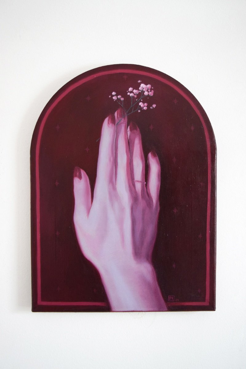 Photorealistic Portrait Oil Painting By Polina Kharlamova, 12 X 16", Gypsophila, Original Artwork