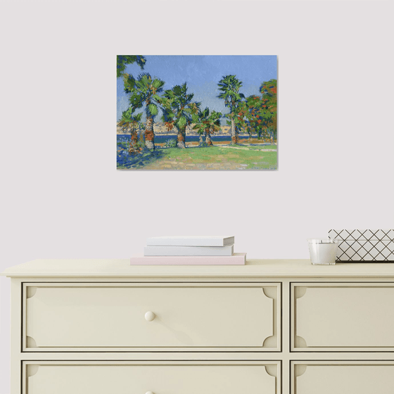 Palm trees on the beach