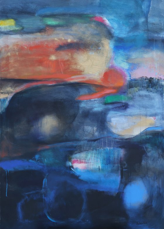 composition with gold and orange