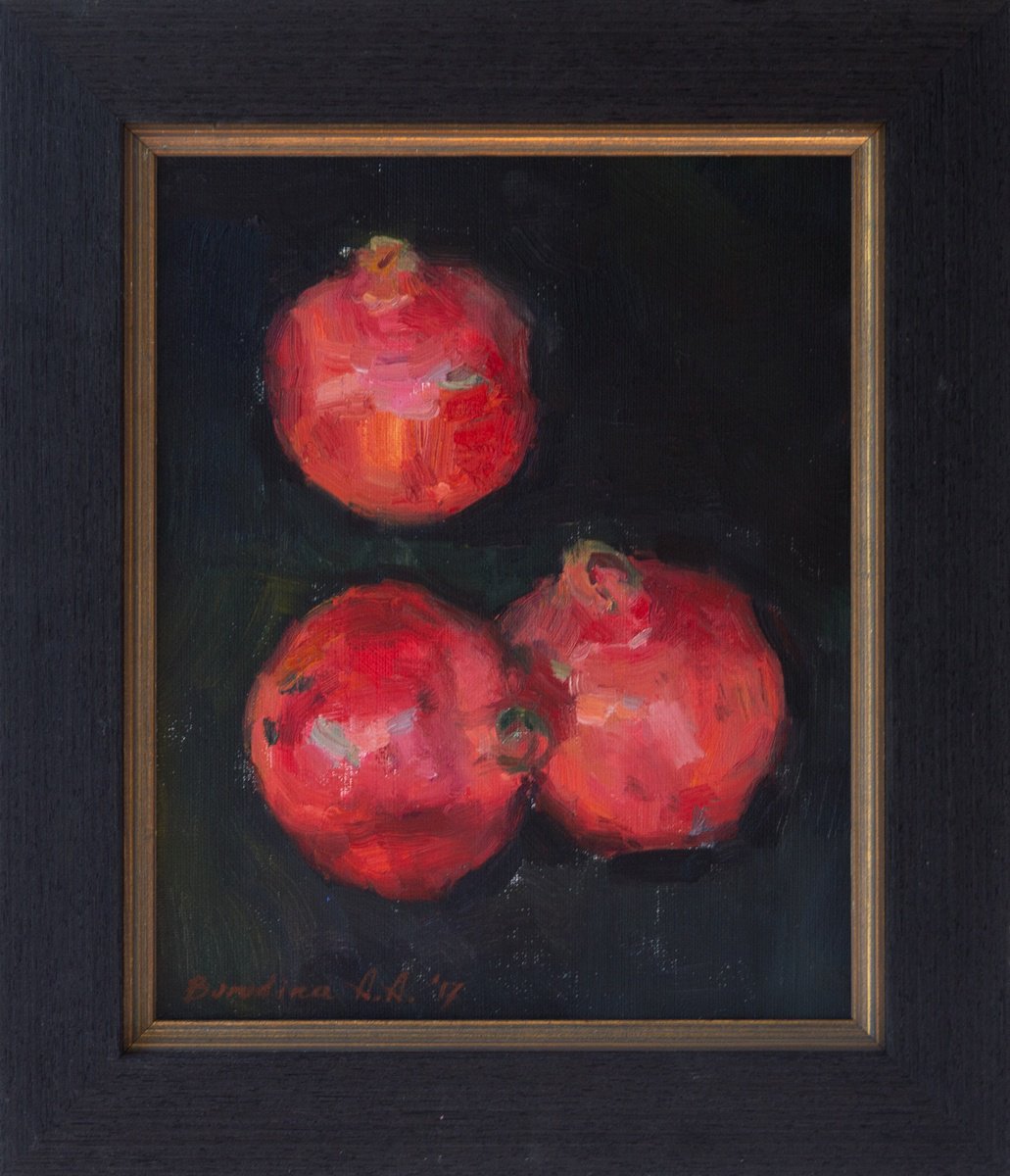 Pomegranates Armenian Still Life By Anastasia Borodina, 13 X 15, Artwork For Sale On Artfinder