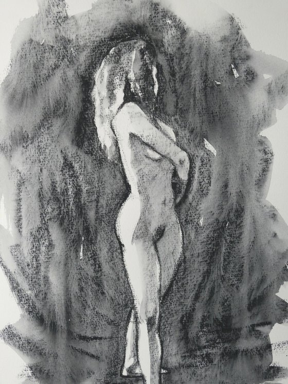 Standing female nude