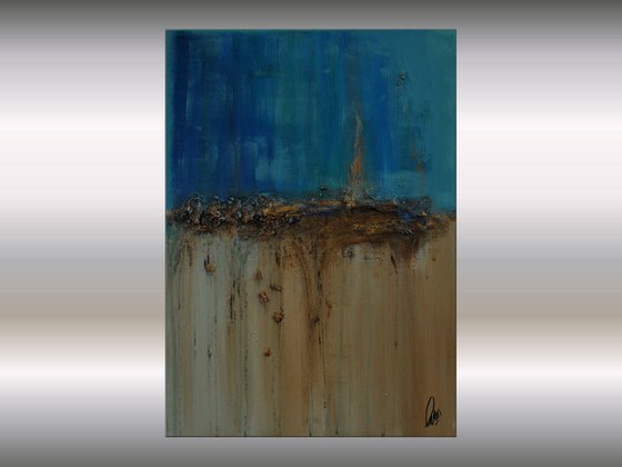 Golden Dreams - Abstract acrylic painting high textured canvas art wall art ready to hang