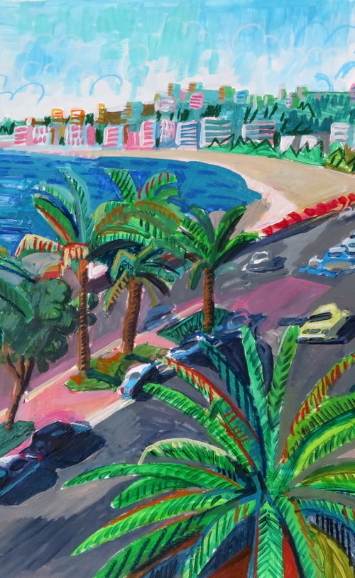 La Promenade -Baie des Anges 1950s by Stephen Abela