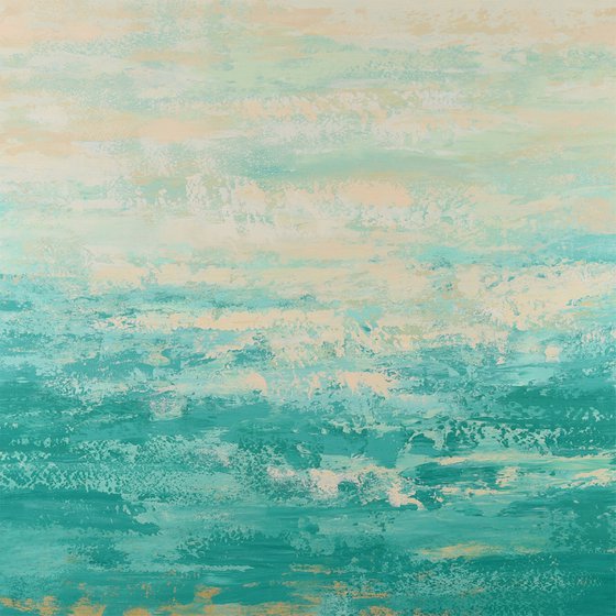 Teal Green - Modern Abstract Expressionist Seascape