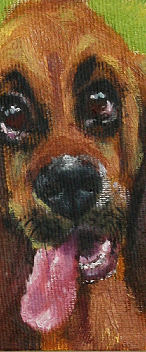 Dog 02.24 /4x5.5"  / FROM MY A SERIES OF MINI WORKS DOGS/ ORIGINAL PAINTING by Salana Art Gallery