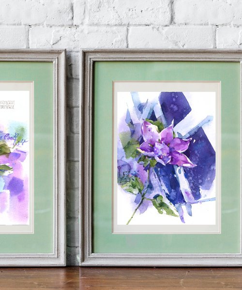 Diptych ‘Violet’ by Ksenia Selianko
