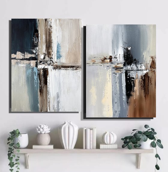 Echoes of Form diptych
