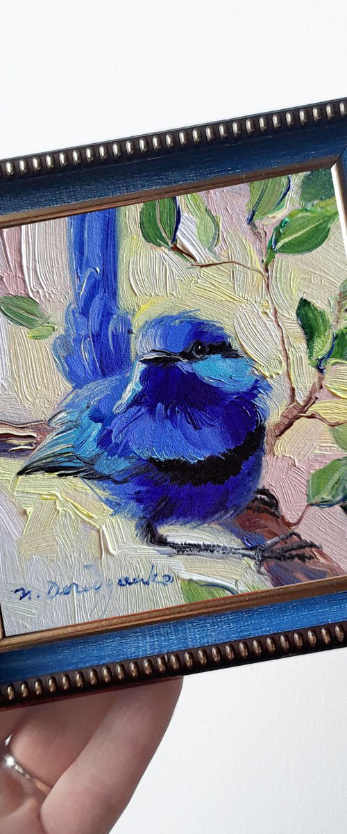 Fairy-wren bird by Nataly Derevyanko