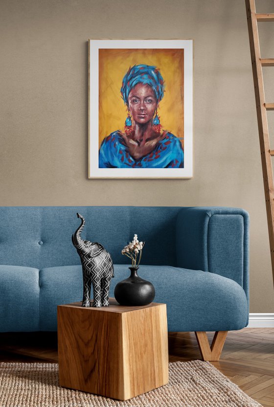 African Queen - oil art
