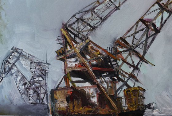 Sleeper crane (industrial landscape)