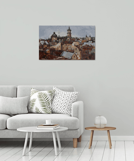 Lviv - Original cityscape painting