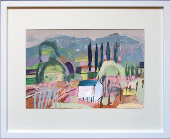 Farm with Poplars