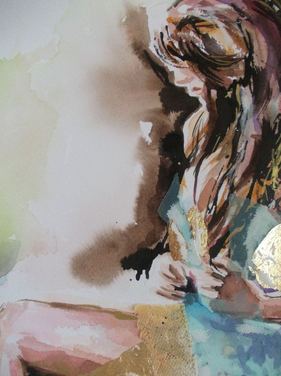 Feminine II- Woman Watercolor Painting