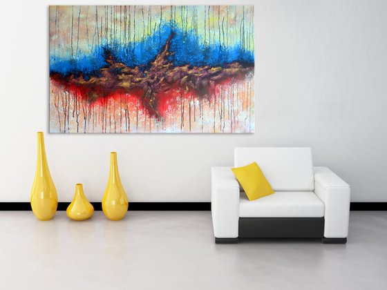 Abstract Elements - Abstract Art On XXL Deep Edge Canvas Ready To Hang