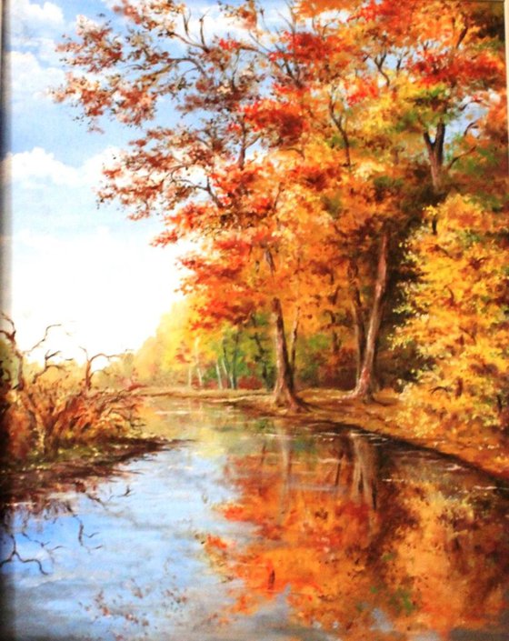 Autumn colors lake