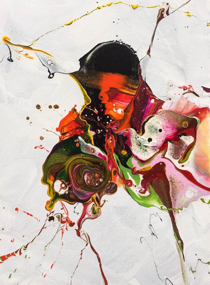 Abstract Acrylic Painting By Jean-Philippe Estebenet, 12 X 16, Le Chantre Des Possibles, Original Artwork