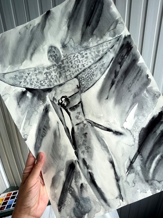 Woman Original Watercolor Painting