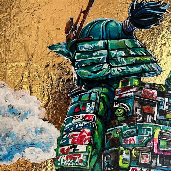 Street Art Samurai Girl