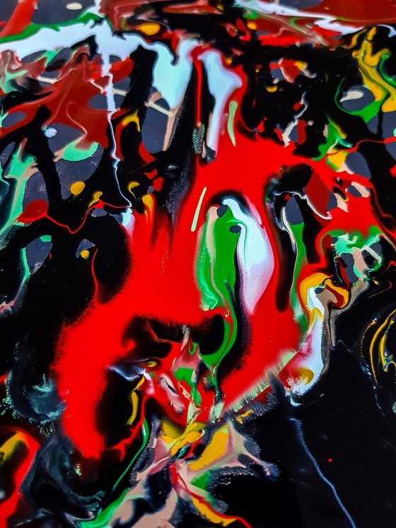 - Revive - LARGE FORMAT! Modern painting in Jackson Pollock style.