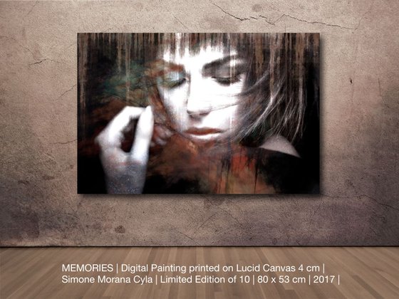 MEMORIES | 2017 | DIGITAL PAINTING ON LUCID CANVAS | HIGH QUALITY | LIMITED EDITION OF 10 | SIMONE MORANA CYLA | 80 X 53 CM