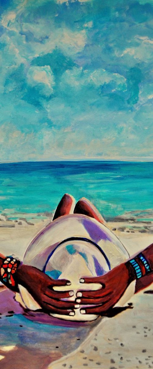 Relaxation / 63 x 50 cm by Alexandra Djokic
