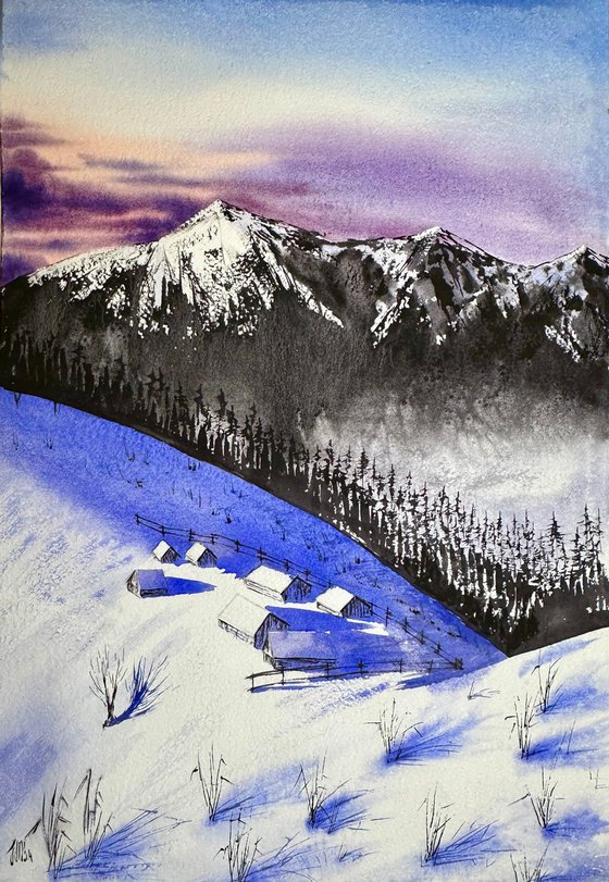 Winter day in the mountains