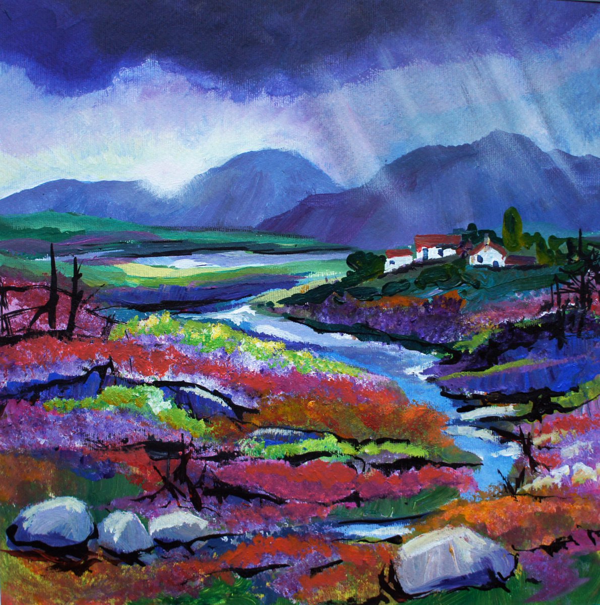 Scottish Highlands - Rain in the Glen by Julia Rigby