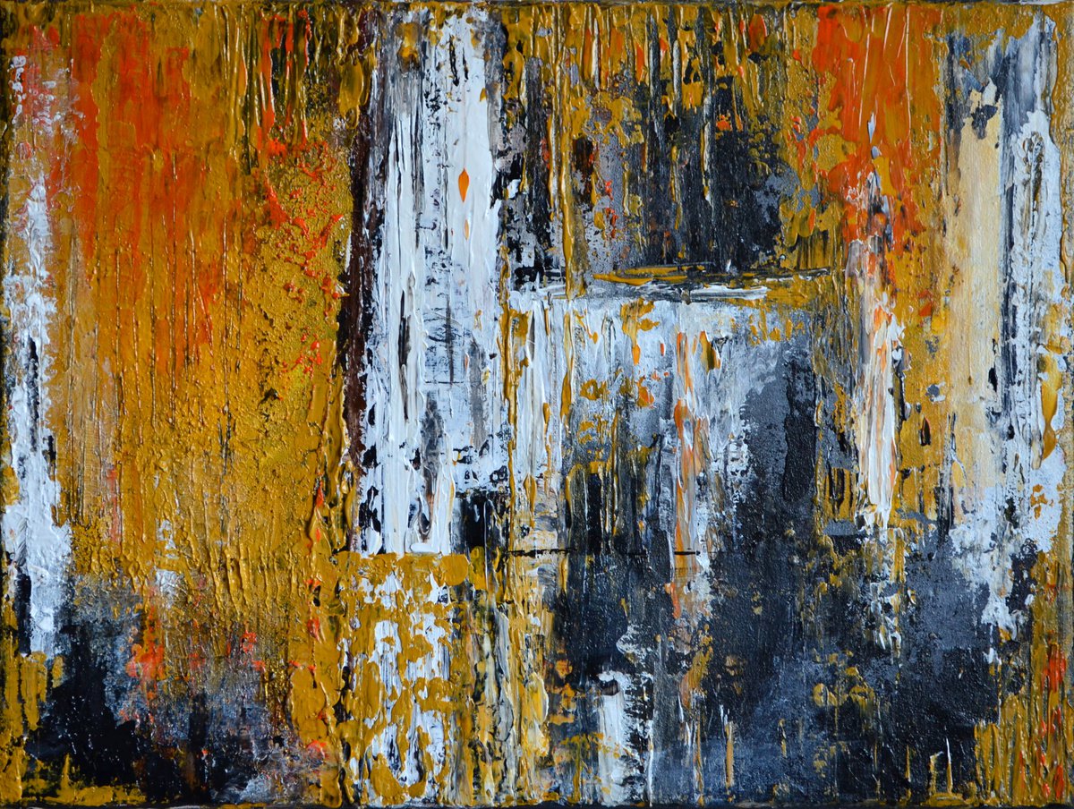 Cathedral - Modern Abstract Urban art palette knife Gift idea by Misty Lady - M. Nierobisz