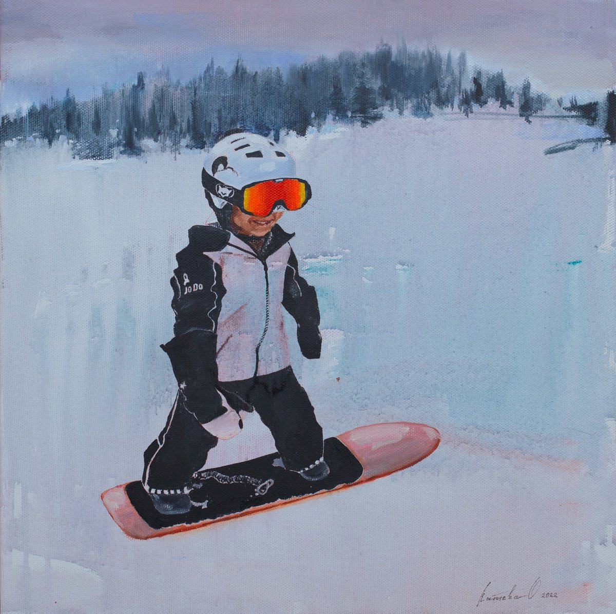 Photorealistic Oil Painting , Brave Kid By Olha Laptieva, 20 X 20, Artwork For Sale On Artfinder