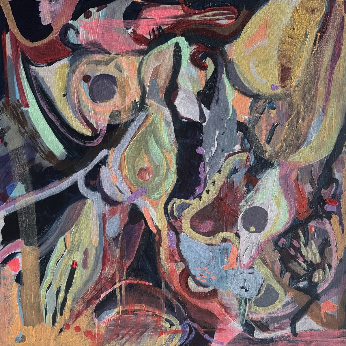 Birds Diving By Hanna Bell, 22 X 22, Artwork For Sale On Artfinder
