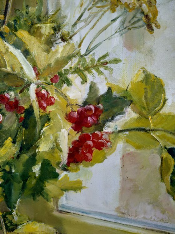 Still life with guelder rose