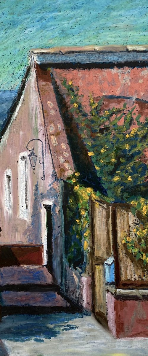 Courtyard in Roussillon by Alla Semenova