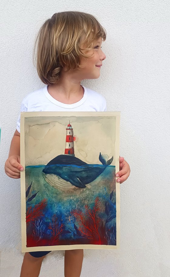 Whale & Lighthouse