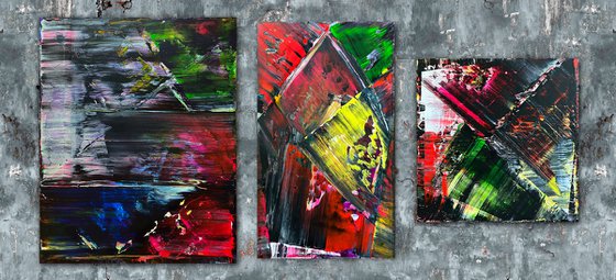 "What We Do In The Shadows" - Save As A Series - Original PMS Abstract Acrylic Painting Diptych On Canvas - 66" x 30"