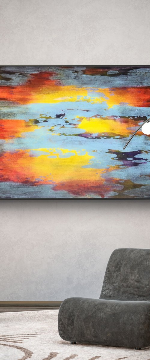FLARE II - Contemporary Abstract Painting by Orvvet
