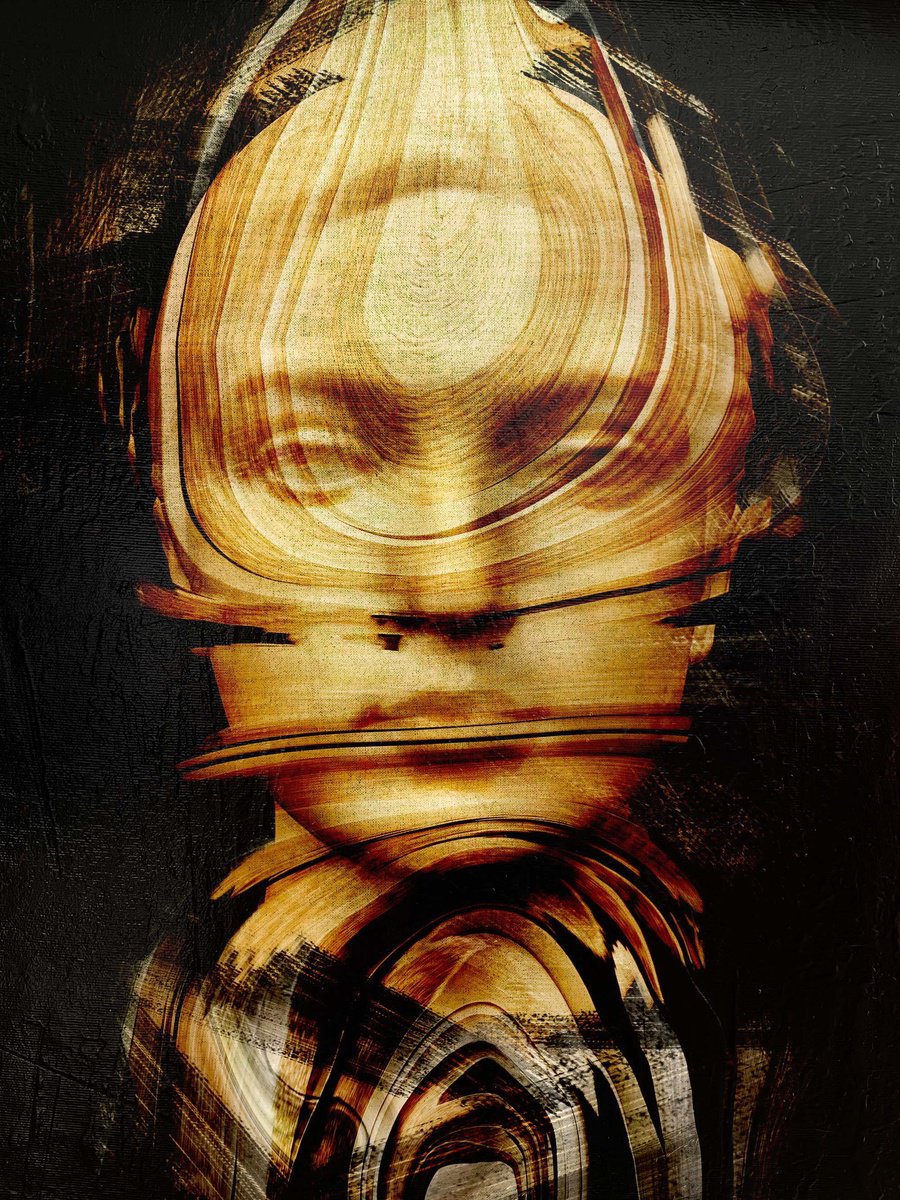 Impressionistic Portrait Acrylic Painting By Dario Moschetta, 24 X 31, Head 51B, Original Artwork