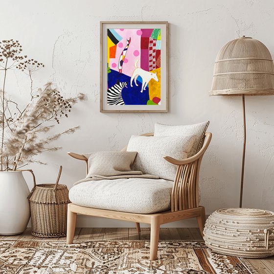 Bright Abstract Animal Art