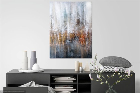 RAIN 7797 60X80cm 3D TEXTURED ABSTRACT PAINTING ON CANVAS