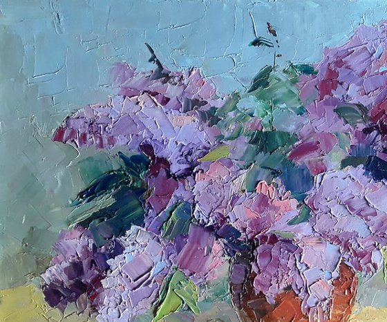 Lilac and tangerine