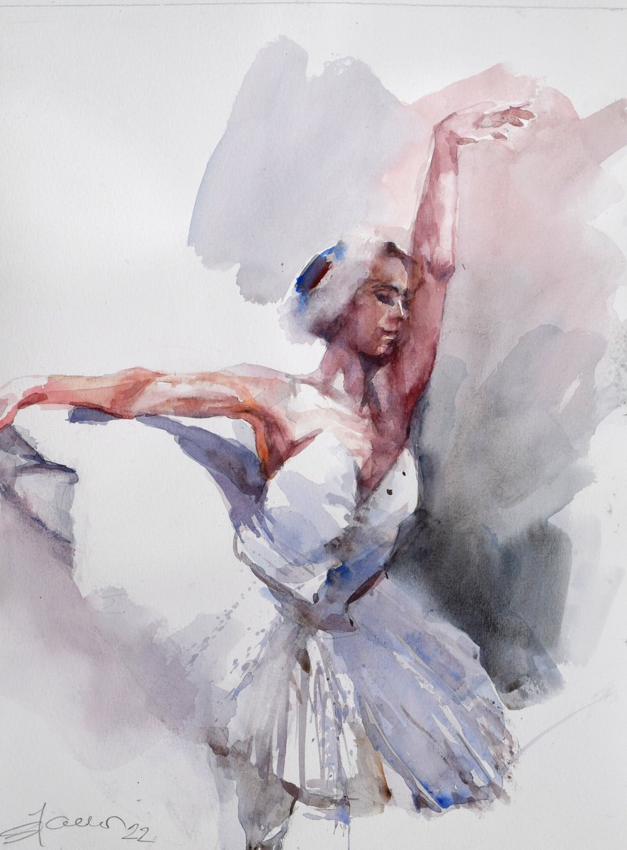 Ballerina 22 by Goran Zigolic Watercolors